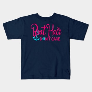 Boat Hair Pink Kids T-Shirt